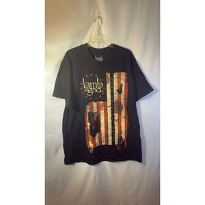 Lamb of God Pure American Metal Flag T Shirt Black Graphic Tee Size XL